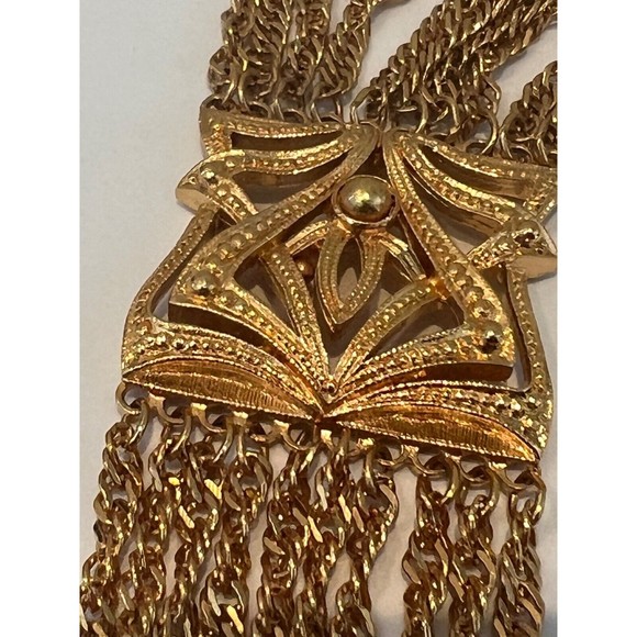 Vintage Filigree D'ORLAN  Etruscan revival Necklace Pendant 70's - Picture 3 of 16